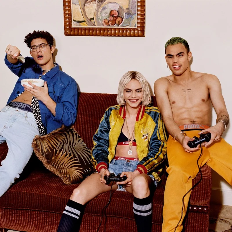 PUMA Ambassador Cara Delevingne Rocks Fall 2018 Logo Bodywear Collection Anne of Carversville